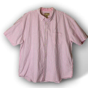 SUN river clothing company pink striped men’s button down size XXL